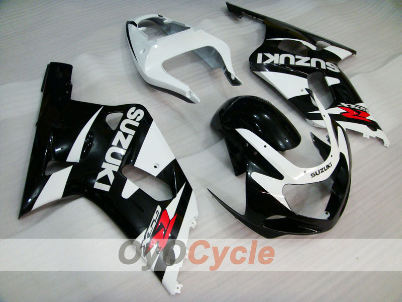 Injection Fairing kit for 00-03 GSX R750 - White, Black - Factory Style #OYO87901122