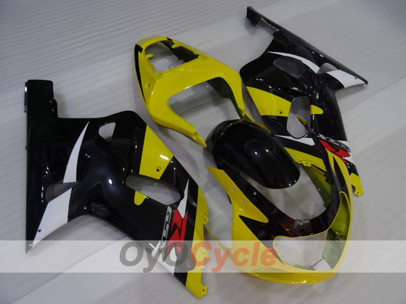 Injection Fairing kit for 00-03 GSX R750 - Yellow, Black - Factory Style #OYO87905178 Main image
