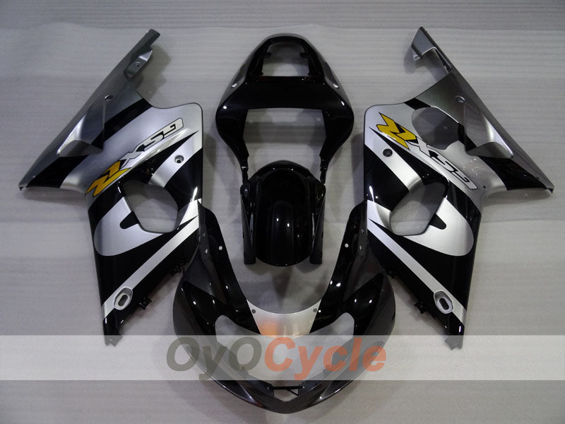 Injection Fairing kit for 00-02 GSX R1000 - Black, Silver - Factory Style #OYO87905211