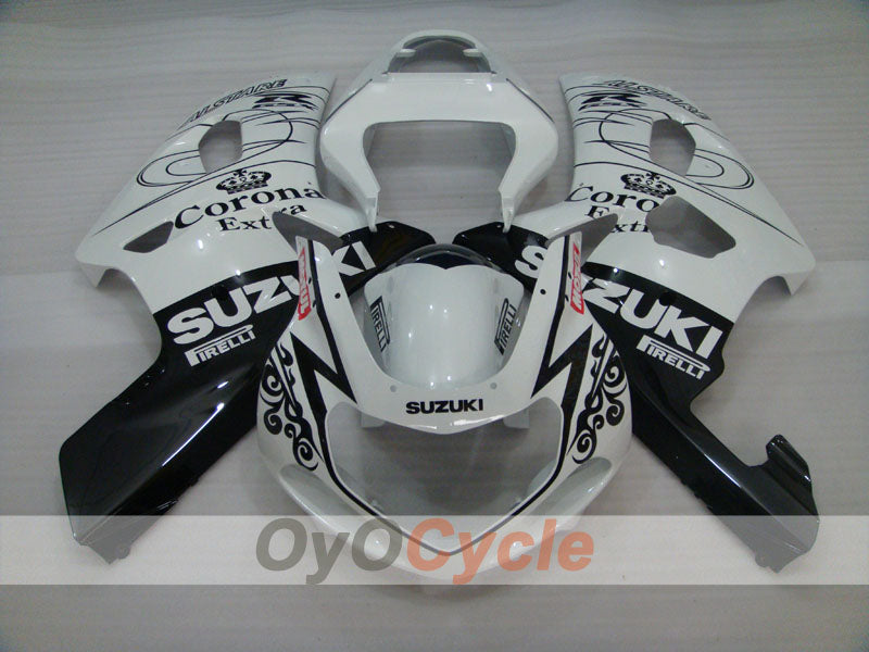 Injection Fairing kit for 01-03 GSX R600 - White, Black - Corona, MOTUL #OYO87905115 Secondary image