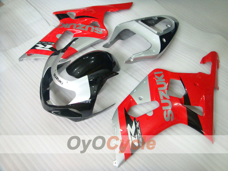 Injection Fairing kit for 01-03 GSX R600 - Red, Silver - Factory Style #OYO87901141 Secondary image