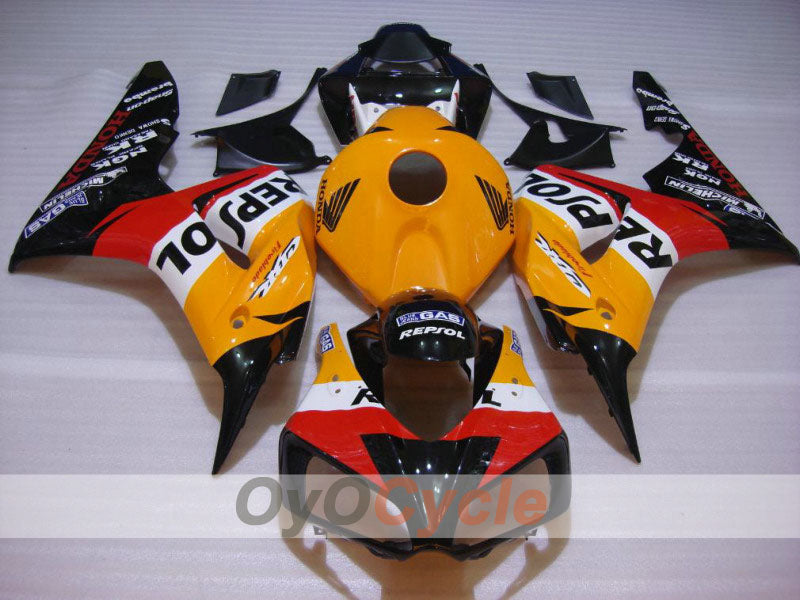 Injection Fairing kit for 06-07 CBR1000RR - Orange, Black - Repsol #OYO87900638 Main image