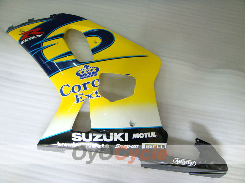 Injection Fairing kit for 00-02 GSX R1000 - Yellow, Blue - Corona #OYO87905214