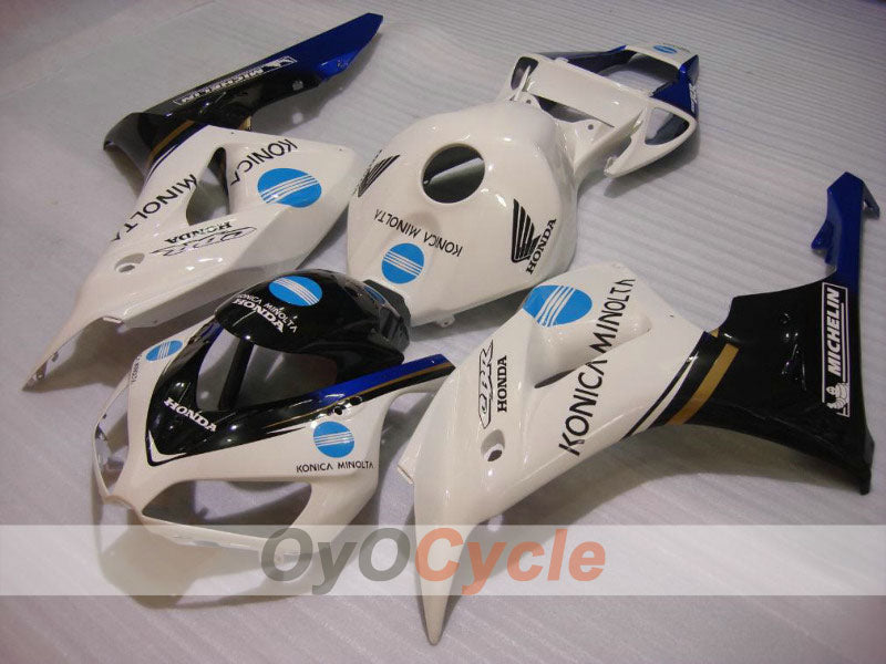 Injection Fairing kit for 06-07 CBR1000RR - White, Black - Konica Minolta #OYO87900614