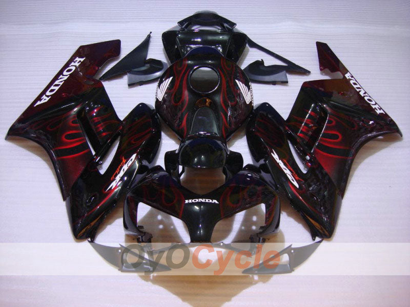 Injection Fairing kit for 04-05 CBR1000RR - Red, Black - Flame #OYO87900485