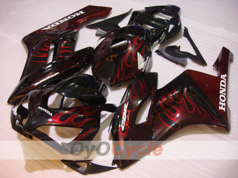 Injection Fairing kit for 04-05 CBR1000RR - Red, Black - Flame #OYO87900485