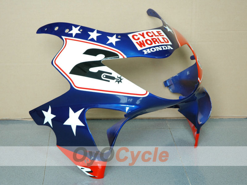Injection Fairing kit for 99-00 CBR600F4 - Red, Blue - Castrol #OYO87900107