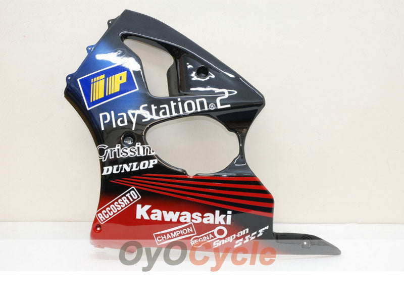 Injection Fairing kit for 00-02 NINJA ZX-6R - Red, Black - Play Station #OYO87901741