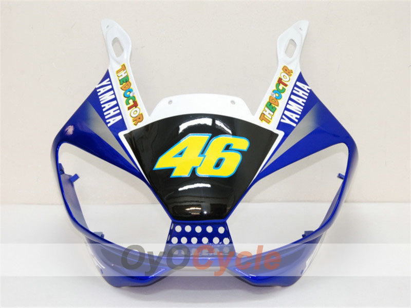 Injection Fairing kit for 98-02 YZF-R6 - Blue, White - FIAT, MOTUL #OYO87900984