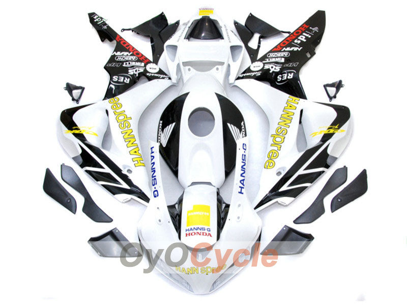 Injection Fairing kit for 06-07 CBR1000RR - White, Black - HANN Spree #OYO87900605 Main image