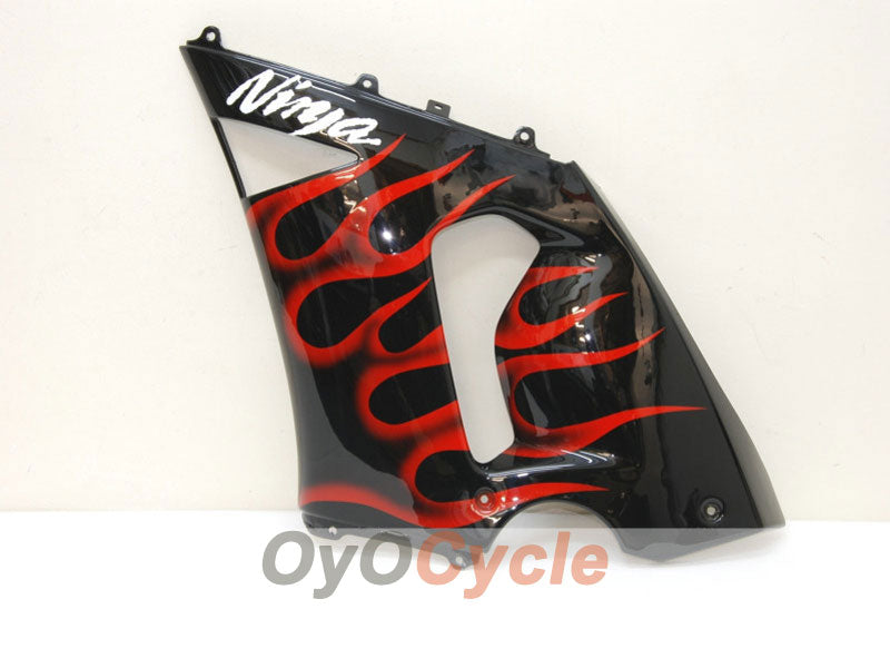 Injection Fairing kit for 05-06 NINJA ZX-6R - Red, Black - Flame #OYO87901865