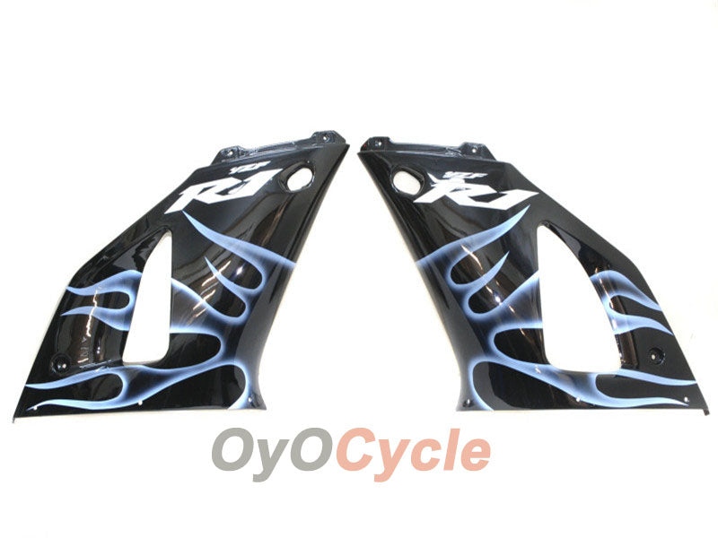 Injection Fairing kit for 00-01 YZF-R1 - White, Black - Flame #OYO87900764