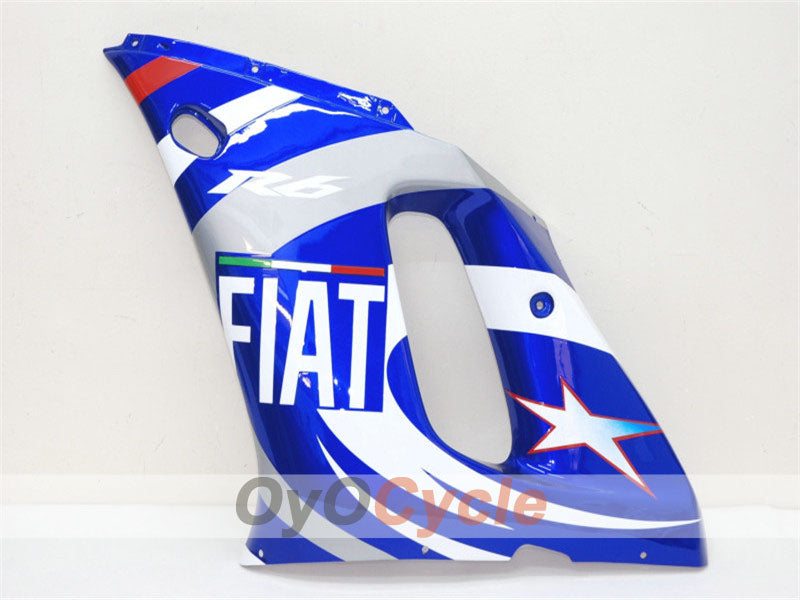Injection Fairing kit for 98-02 YZF-R6 - Blue, White - FIAT, MOTUL #OYO87900985