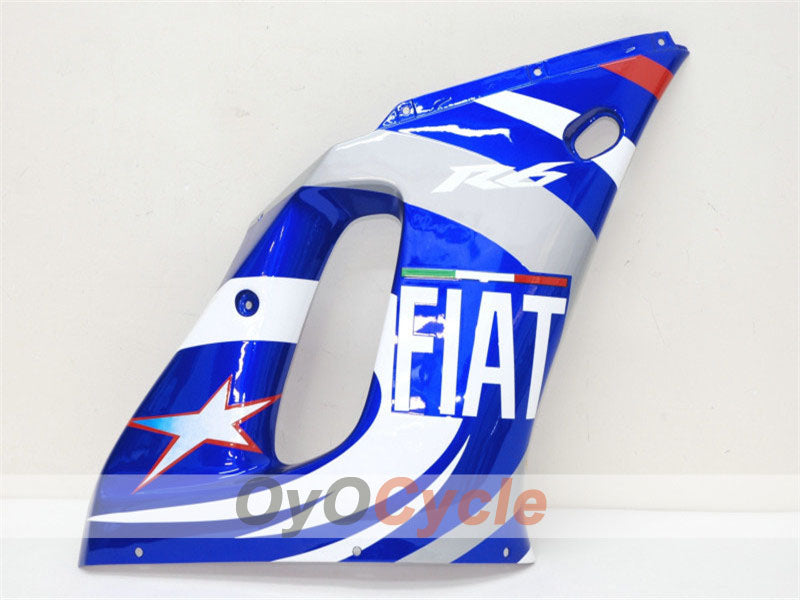 Injection Fairing kit for 98-02 YZF-R6 - Blue, White - FIAT, MOTUL #OYO87900985