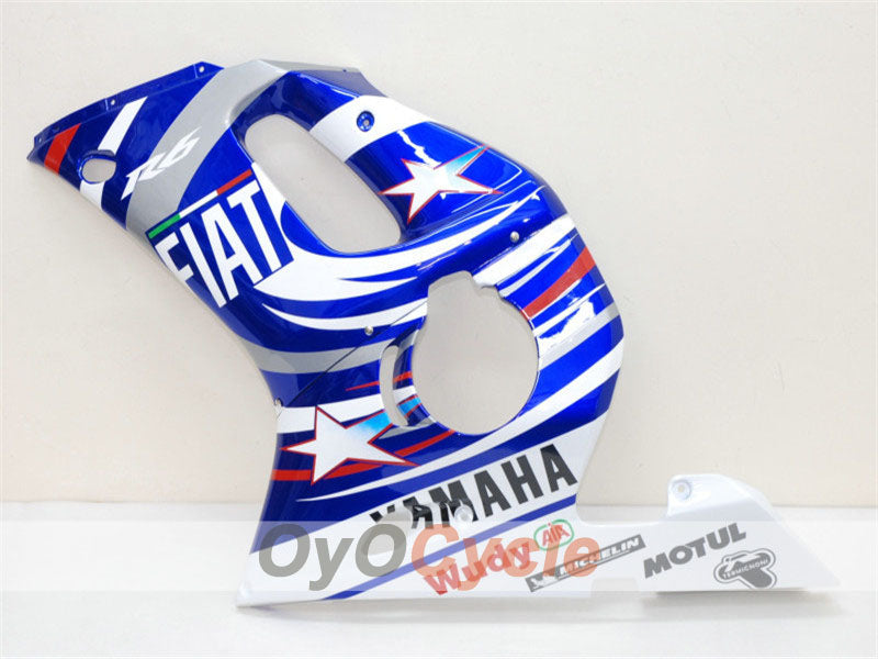Injection Fairing kit for 98-02 YZF-R6 - Blue, White - FIAT, MOTUL #OYO87900985