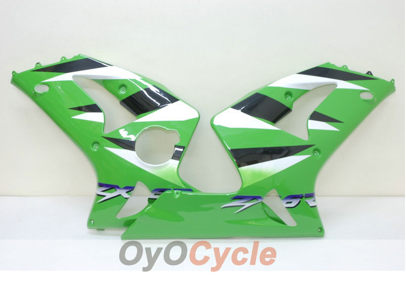 Injection Fairing kit for 03-04 NINJA ZX-6R - Green, White - Factory Style #OYO87901761 Secondary image