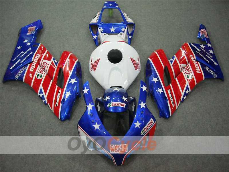 Injection Fairing kit for 04-05 CBR1000RR - Red, Blue - Castrol #OYO87900551