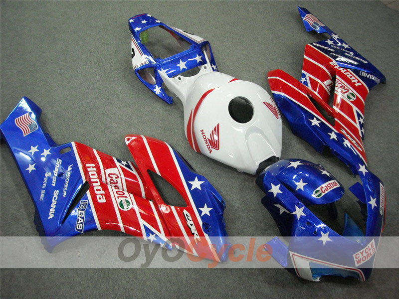 Injection Fairing kit for 04-05 CBR1000RR - Red, Blue - Castrol #OYO87900551