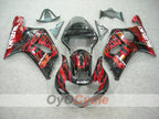 Injection Fairing kit for 00-03 GSX R750 - Red, Black - Flame #OYO87901040