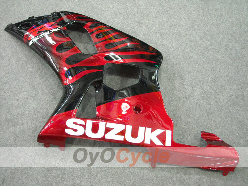 Injection Fairing kit for 00-03 GSX R750 - Red, Black - Flame #OYO87901040