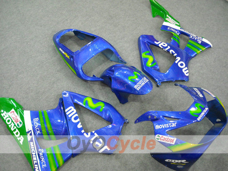 Injection Fairing kit for 02-03 CBR900RR 954 - Green, Blue - Movistar #OYO87902839 Main image