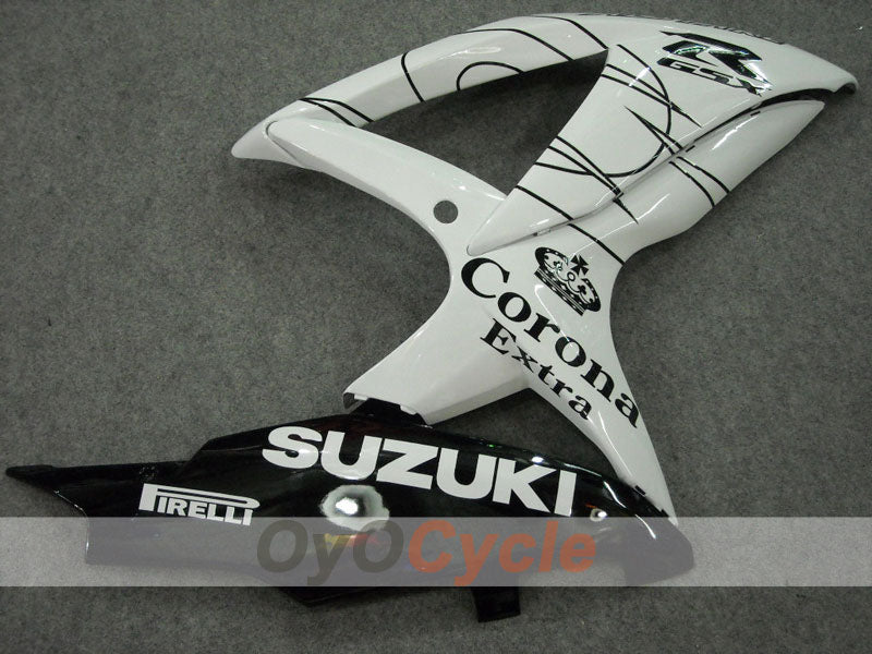 Injection Fairing kit for 08-10 GSX R750 - White, Black - Corona #OYO87901157