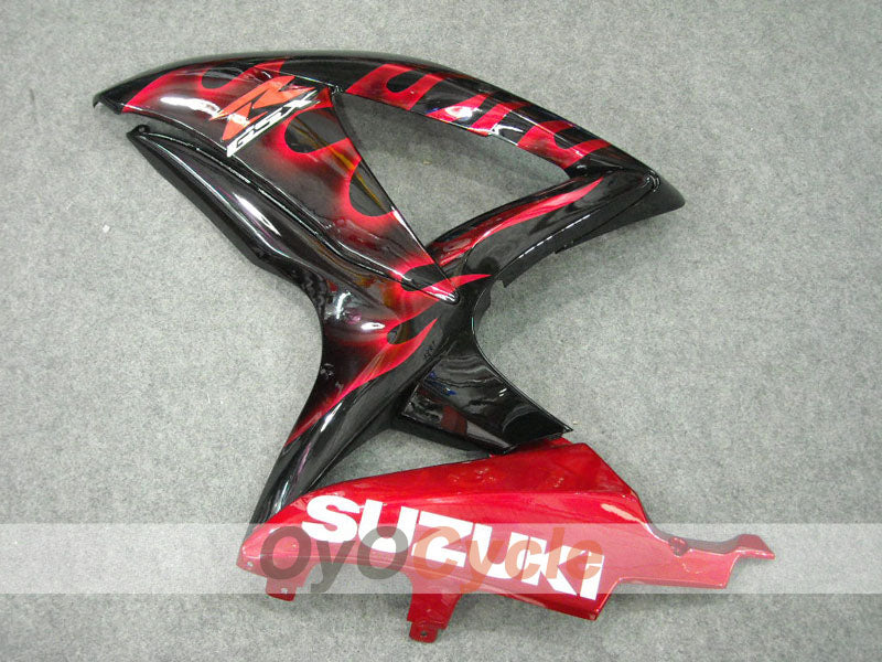 Injection Fairing kit for 08-10 GSX R600 - Red, Black - Flame #OYO87901626