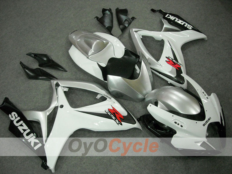 Injection Fairing kit for 06-07 GSX R750 - White, Silver - Factory Style #OYO87901315