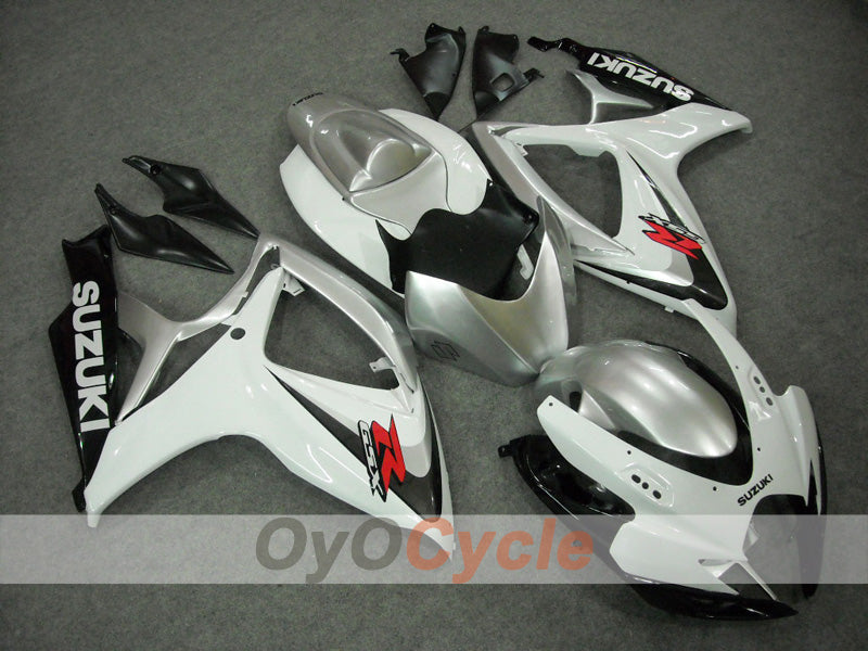 Injection Fairing kit for 06-07 GSX R600 - White, Silver - Factory Style #OYO87902877