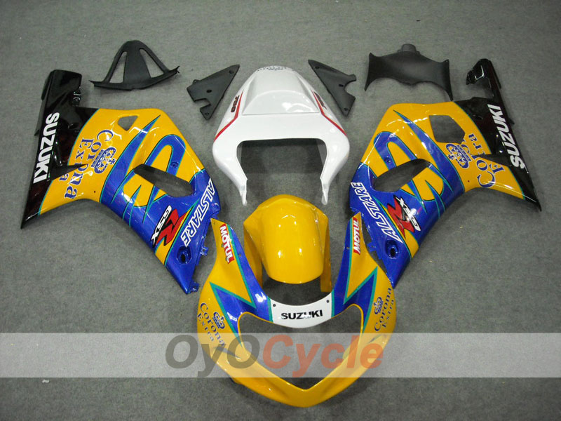 Injection Fairing kit for 00-03 GSX R750 - Yellow, Blue - Corona #OYO87901028