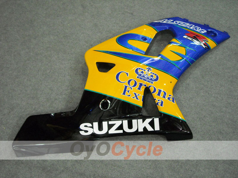 Injection Fairing kit for 00-03 GSX R750 - Yellow, Blue - Corona #OYO87901028