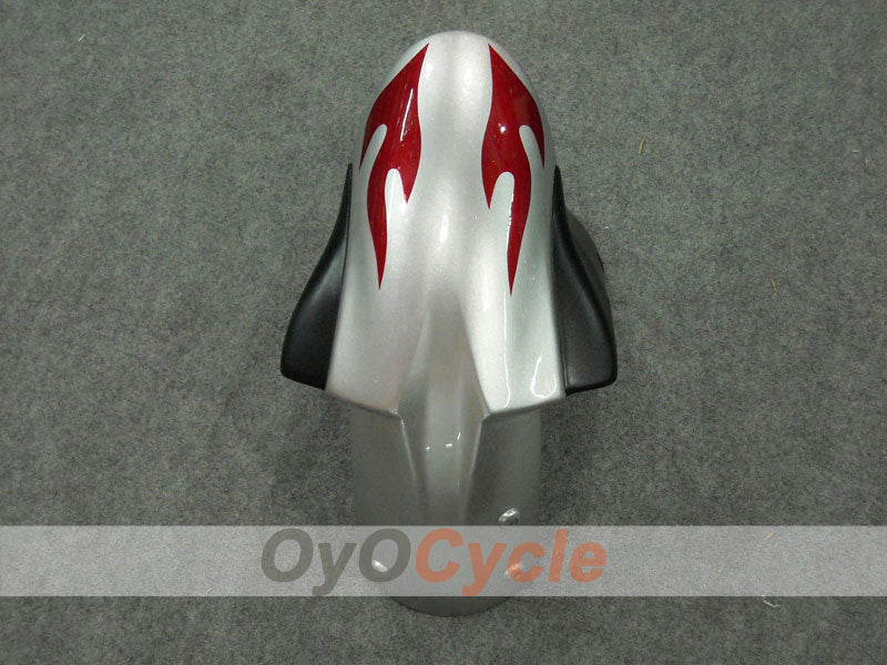 Injection Fairing kit for 05-06 NINJA ZX-6R - Red, Silver - Flame #OYO87901864