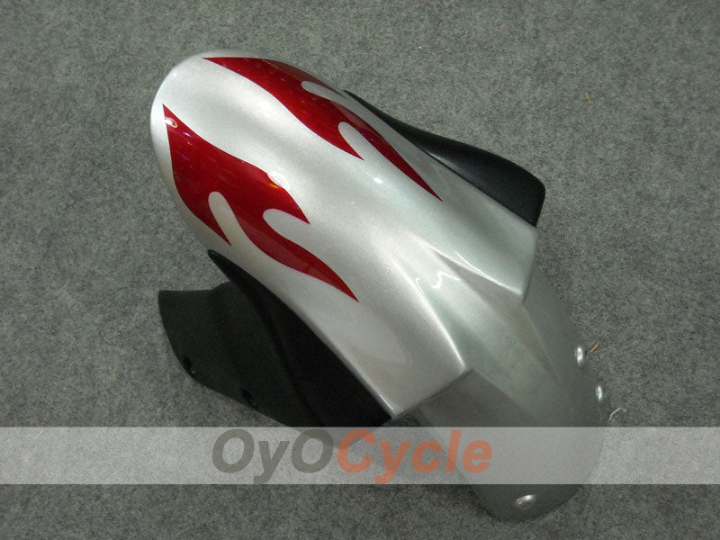 Injection Fairing kit for 05-06 NINJA ZX-6R - Red, Silver - Flame #OYO87901864