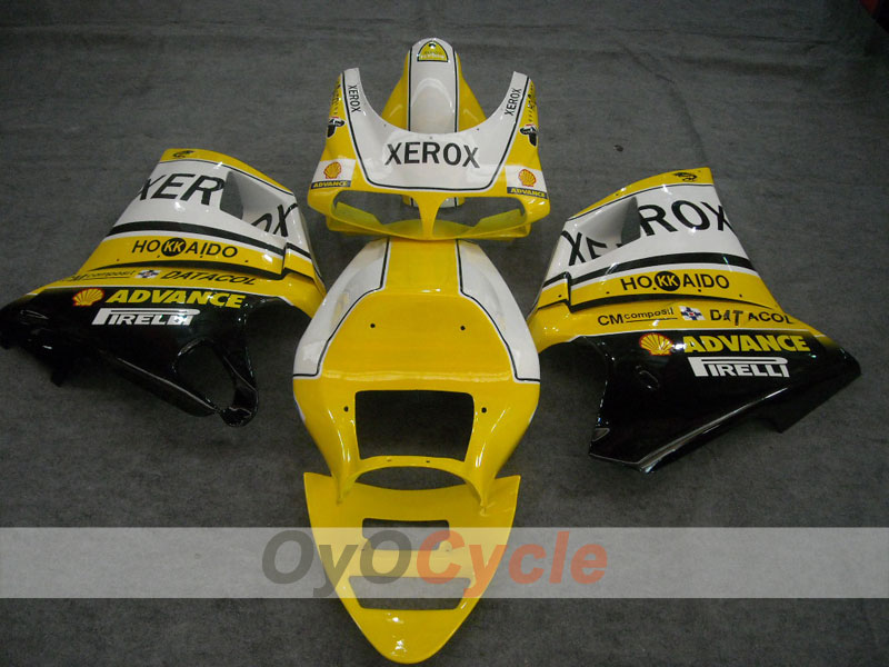 Injection Fairing kit for 94-02 Ducati 748 - Yellow, White - Xerox #OYO87902088 Main image