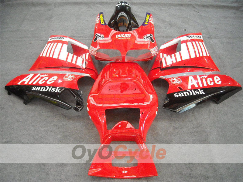 Injection Fairing kit for 02-04 Ducati 998 - Red, Black - Alice #OYO87902254 Main image