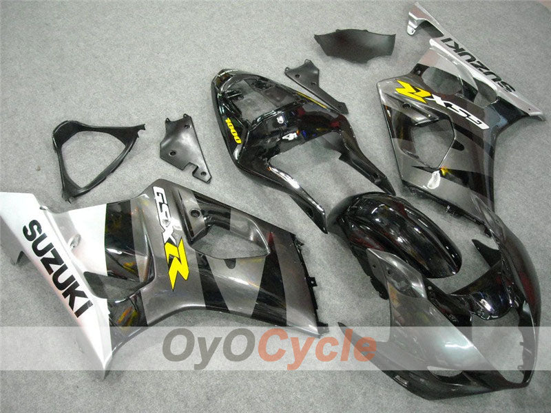Injection Fairing kit for 03-04 GSX R1000 - Black, Silver - Factory Style #OYO87901846