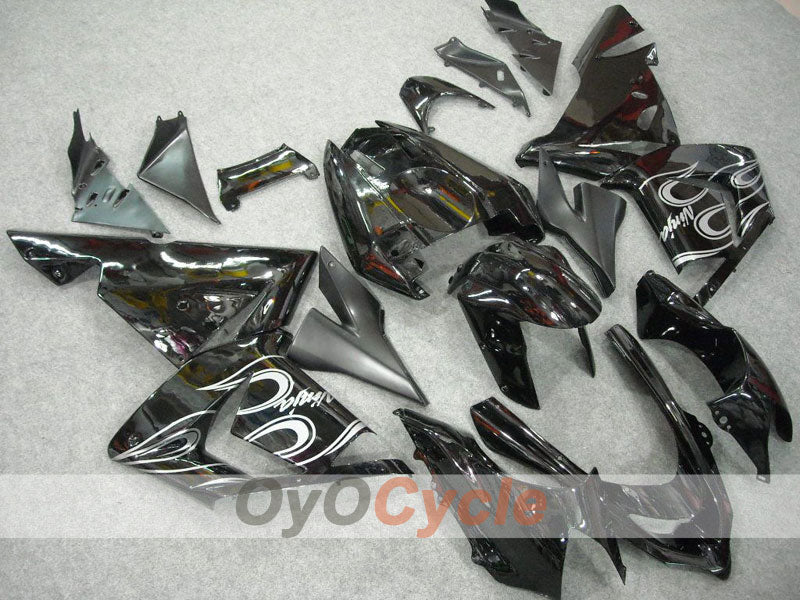 Injection Fairing kit for 04-05 NINJA ZX-10R - White, Black - Flame #OYO87901533