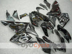 Injection Fairing kit for 04-05 NINJA ZX-10R - White, Black - Flame #OYO87901533
