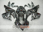 Injection Fairing kit for 04-05 NINJA ZX-10R - White, Black - Flame #OYO87901533