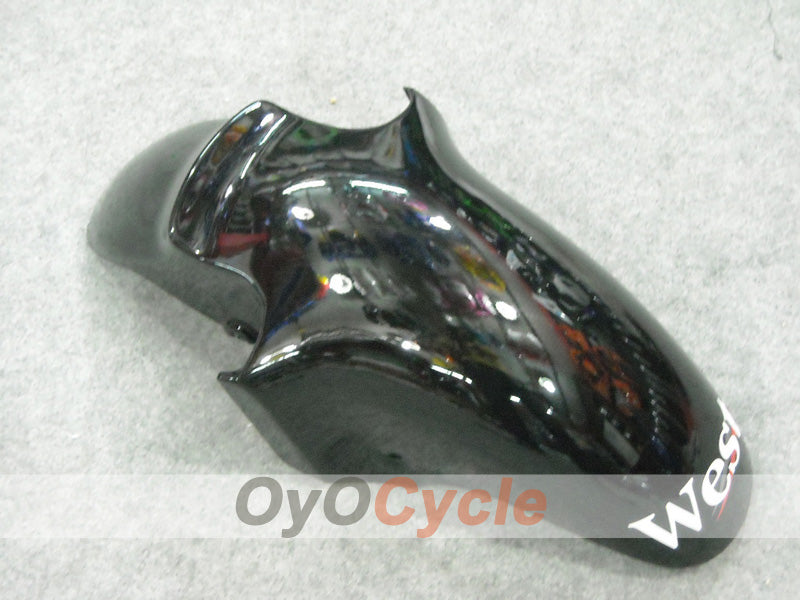 Injection Fairing kit for 00-01 NINJA ZX-12R - White, Black - West #OYO87903078