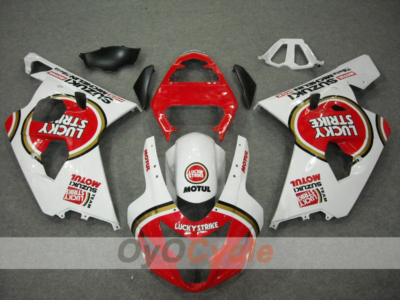 Injection Fairing kit for 04-05 GSXR600 - Red, White - Lucky Strike, MICHELIN, MOTUL #OYO87901199