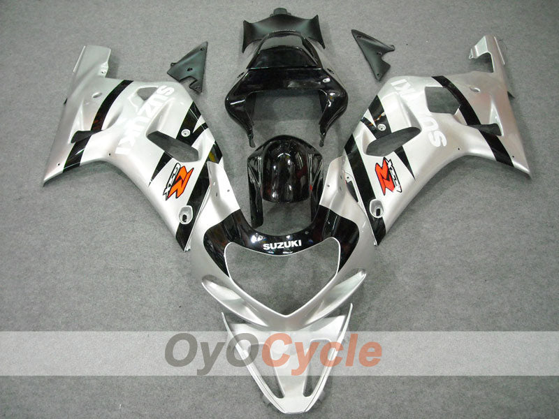 Injection Fairing kit for 01-03 GSX R600 - Black, Silver - Factory Style #OYO87901081