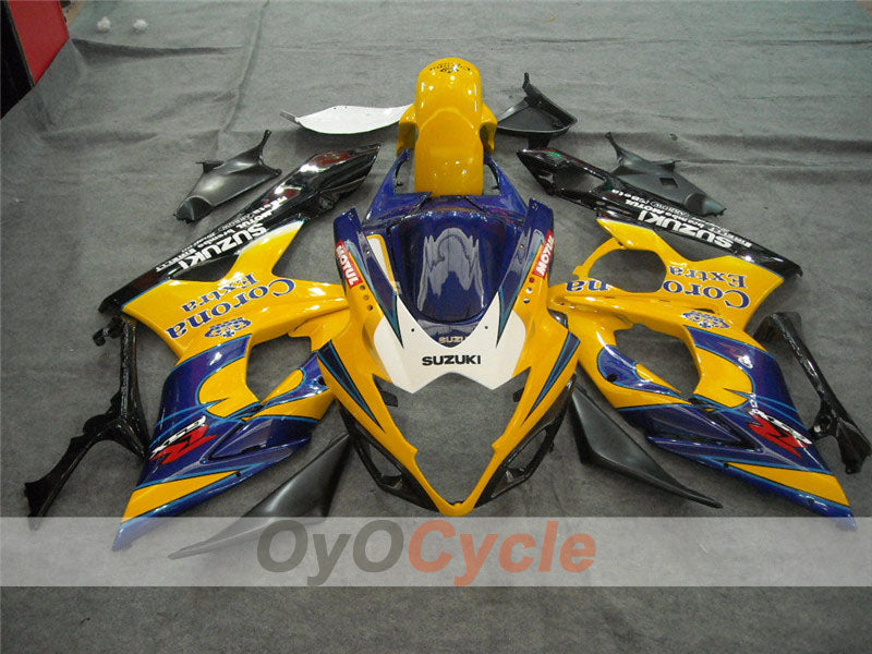 Injection Fairing kit for 05-06 GSX R1000 - Yellow, Blue - Corona #OYO87901942