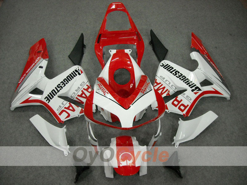 Injection Fairing kit for 03-04 CBR600RR - Red, White - PRAMAC #OYO87902565 Secondary image