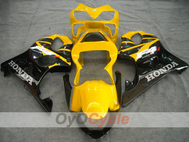 Injection Fairing kit for 01-03 CBR600F4i - Yellow, Black - Factory Style #OYO87900147 Main image