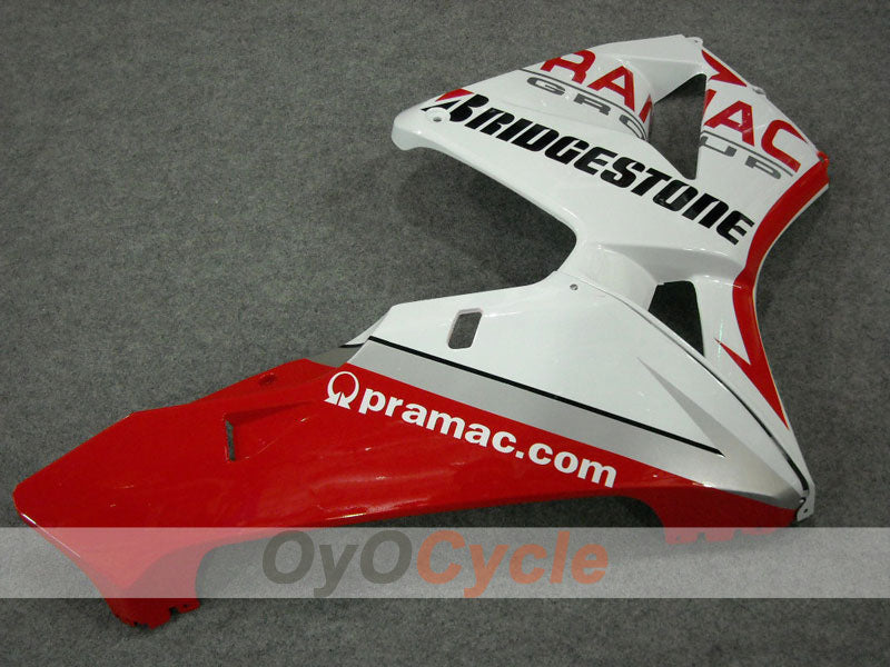 Injection Fairing kit for 03-04 CBR600RR - Red, White - PRAMAC #OYO87902565