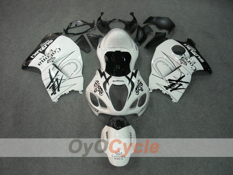 Injection Fairing kit for 99-07 GSXR1300 Hayabusa - White, Black - Corona #OYO87902880