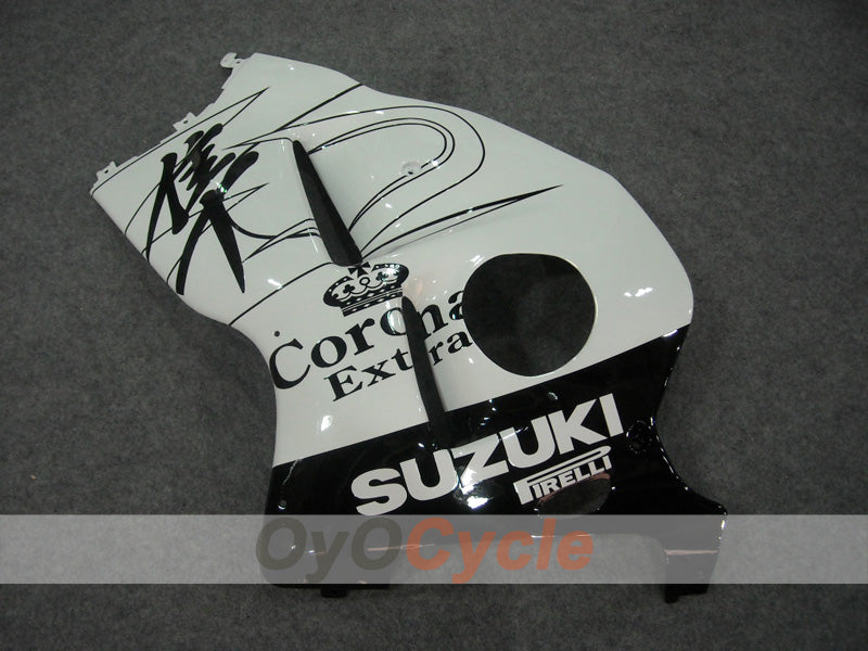 Injection Fairing kit for 99-07 GSXR1300 Hayabusa - White, Black - Corona #OYO87902880