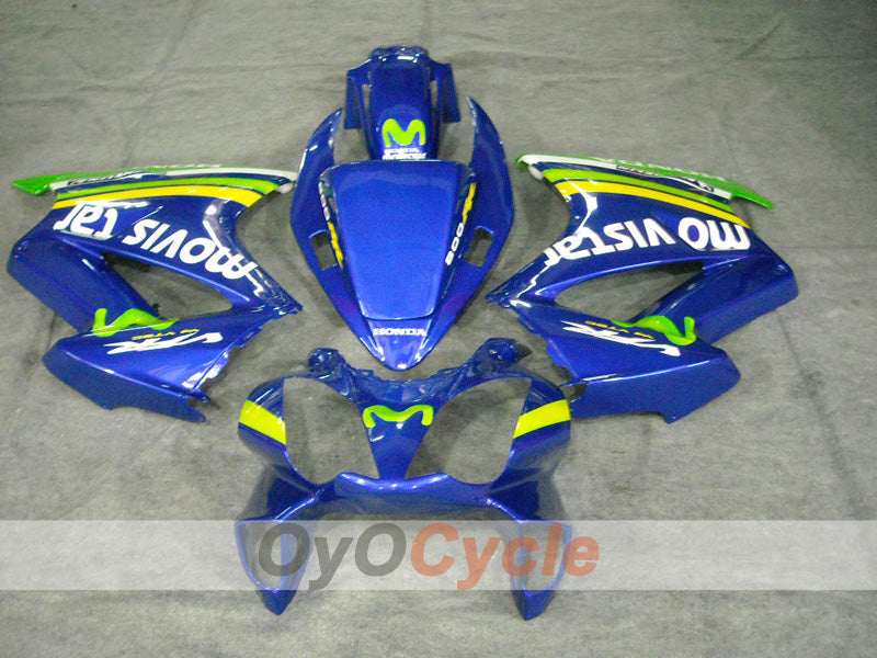 Injection Fairing kit for 02-13 VFR800 - Yellow, Blue - Movistar #OYO87902837 Main image