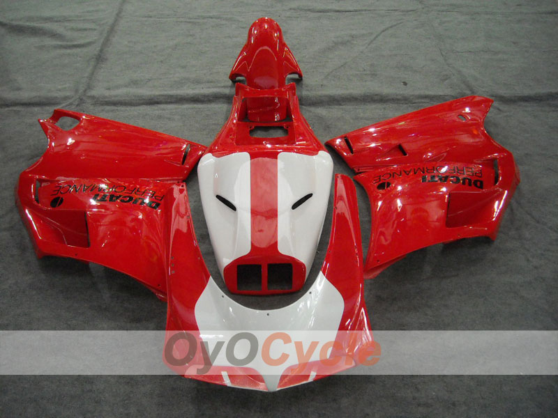 Injection Fairing kit for 02-04 Ducati 998 - Red, White - Factory Style #OYO87902274